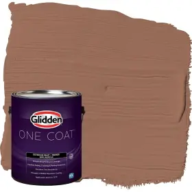Glidden 191894968689 Exterior Paint Primer Brown/prairie Fire Coat Semi-gloss 1-gallon