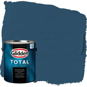 Glidden 193000778083 Total Interior Wall Paint And Primer All-in- Blue Lava/blue Flat 1 Gallon