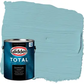 Glidden 193000779370 Total Interior Wall Paint And Primer All-in- Kingston Aqua/aqua-blue Flat 1