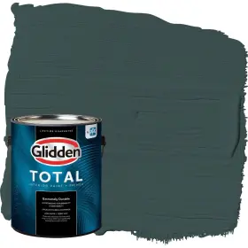 Glidden 193000783124 Total 1 Gal. Night Watch/aqua-green Eggshell Interior Paint With Primer