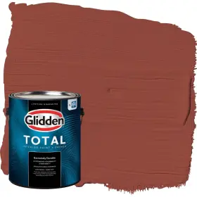 Glidden 193000785104 Total Interior Wall Paint And Primer All-in- Cedar Chest/orange Semi-gloss 1