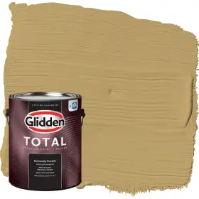 Glidden 193000871821 Total Exterior Paint And Primer All-in- Buffalo Hide/yellow Flat 1 Gallon