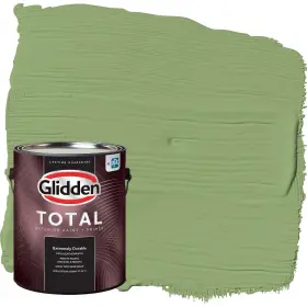 Glidden 193000873122 Total Exterior Paint And Primer All-in- Luscious Lime/green Flat 1 Gallon