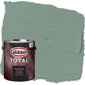 Glidden 193000873528 Total Exterior Paint And Primer All-in- Paradise Found/green Flat 1 Gallon