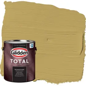 Glidden 193000873955 Total Exterior Paint And Primer All-in- Shutter Bug/yellow Flat 1 Gallon