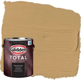 Glidden 193000874624 Total Exterior Paint And Primer All-in- Welcome Home/yellow Flat 1 Gallon