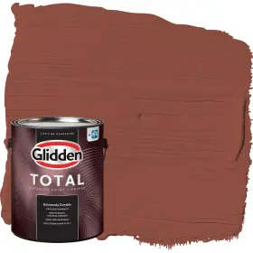 Glidden 193000874983 Total Exterior Paint And Primer All-in- Baked Bean/orange Semi-gloss 1 Gallon