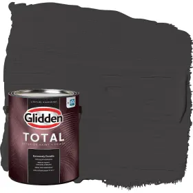 Glidden 193000875089 Total Exterior Paint And Primer All-in-one Black Magic/black Semi-glo