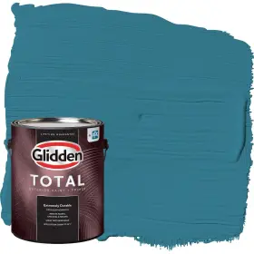 Glidden 193000878134 Total 1 Gal. Adventure/aqua-blue Satin Exterior Paint With Primer