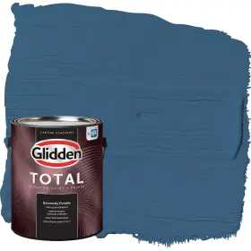 Glidden 193000878806 Total Exterior Paint And Primer All-in- Chinese Porcelain/blue Satin 1 Gallon