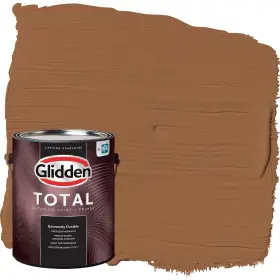 Glidden 193000878875 Total Exterior Paint And Primer All-in- Cinnamon Stick/orange Satin 1 Gallon