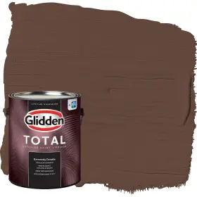 Glidden 193000879407 Total Exterior Paint And Primer All-in- Fudge/brown Satin 1 Gallon
