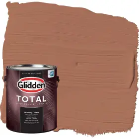 Glidden 193000880205 Total Exterior Paint And Primer All-in- Nutmeg/orange Satin 1 Gallon
