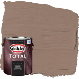 Glidden 193000880403 Total Exterior Paint And Primer All-in- Peppered Pecan/beige Satin 1 Gallon