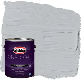 Glidden 193000968255 Coat 1 Gal. Train/gray Satin Exterior Paint With Primer