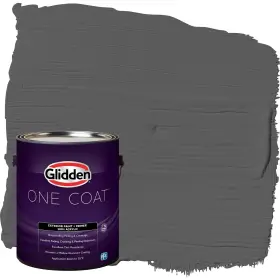 Glidden 193000968484 Coat 1 Gal. Knights Armor/gray Satin Exterior Paint With Primer