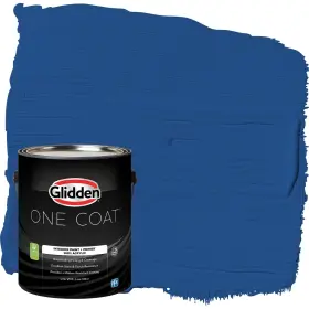Glidden 193000970975 Coat 1 Gal. Brilliant Blue/blue Flat Interior Paint With Primer