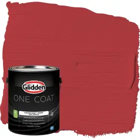 Glidden 193000971071 Coat 1 Gal. Red Gumball/red Flat Interior Paint With Primer