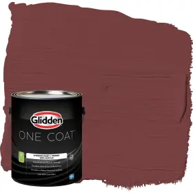 Glidden 193000971804 Coat 1 Gal. Bordeaux/red Semi-gloss Interior Paint With Primer