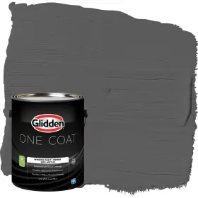 Glidden 193000971880 Coat 1 Gal. Knights Armor/gray Semi-gloss Interior Paint With Primer