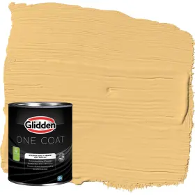 Glidden 193000973914 Coat 1 Quart Gold Buff/yellow Semi-gloss Interior Paint With Primer