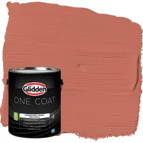 Glidden 196057447254 Coat 1 Gal. Cajun Spice/orange Flat Interior Paint With Primer