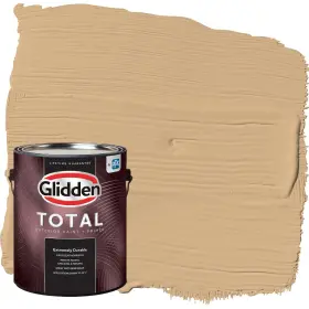 Glidden 196057541181 Total Exterior Paint And Primer All-in- Cracker Bitz/beige Flat 1 Gallon