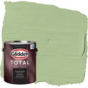 Glidden 196057541730 Total Exterior Paint And Primer All-in- Harmonious/green Flat 1 Gallon