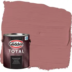 Glidden 196057541822 Total Exterior Paint And Primer All-in- Horizon Glow/red Flat 1 Gallon