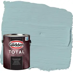 Glidden 196057541938 Total Exterior Paint And Primer All-in- Lazy River/aqua Blue Flat 1 Gallon