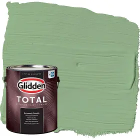Glidden 196057542485 Total Exterior Paint And Primer All-in- Pear Cactus/green Flat 1 Gallon