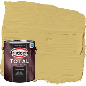 Glidden 196057546391 Total Exterior Paint And Primer All-in-one Spicy Mustard/yellow Satin 1 Gallon