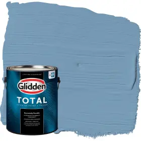 Glidden 196057640372 Total Interior Wall Paint And Primer All-in- Walden Pond/blue Flat 1 Gallon