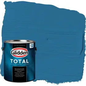 Glidden 196057640945 Total Interior Wall Paint And Primer All-in- Blue Oasis/blue Semi-gloss 1 Ga