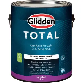 Glidden 196057729220 Total 1 Gal. Commercial White/white Flat Interior Paint With Primer