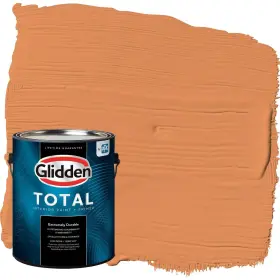 Glidden 196057729718 Total 1 Gal. Carrot Cake/orange Flat Interior Paint With Primer