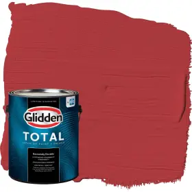Glidden 196057730080 Total 1 Gal. Red Gumball/red Flat Interior Paint With Primer