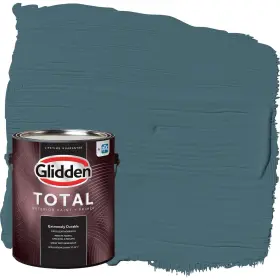 Glidden 196057730820 Total 1 Gal. Azalea Leaf/blue Satin Exterior Paint With Primer
