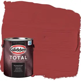 Glidden 196057730851 Total 1 Gal. Blaze/red Satin Exterior Paint With Primer