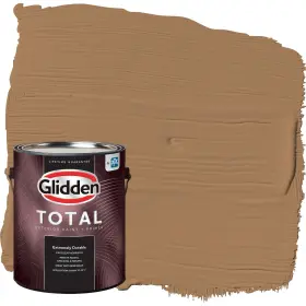 Glidden 196057730936 Total 1 Gal. Cinnamon Crunch/brown Satin Exterior Paint With Primer