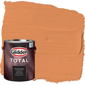 Glidden 196057732503 Total 1 Gal. Carrot Cake/orange Flat Exterior Paint With Primer