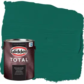 Glidden 196057732800 Total 1 Gal. Deep Veridian/green Flat Exterior Paint With Primer