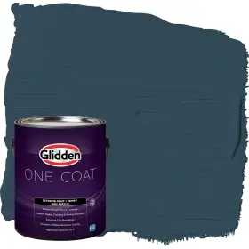Ppg1153-7 Glidden 396945 Exterior Paint Primer Blue/sailors Coat One Flat 1-gallon