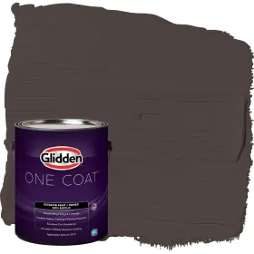 Ppg1005-7 Glidden 396951 Exterior Paint Primer Brown/dark Granite One Coat Satin 1-gallon
