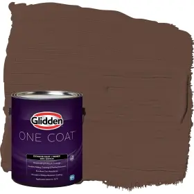 Ppg1073-7 Glidden 396957 Exterior Paint Primer Brown/fudge One Coat Semi-gloss 1-gallon