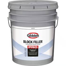 Glidden 445001554597 Block Filler 5 Gal. Latex White Flat Interior Paint