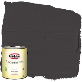 467562 Glidden Inch Fundamentals Interior Paint Black Magic / Flat 1 Gallon