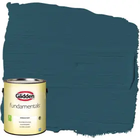 467564 Glidden Inch Fundamentals Interior Paint Blue Bayberry / Green Eggshell 1 Gallon