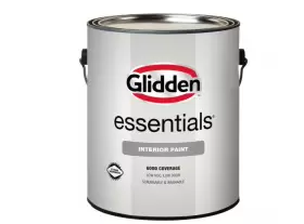 Gle-1011-01 Glidden Essentials Pure White/flat Matte Interior Base Paint Washable - 1 Gal