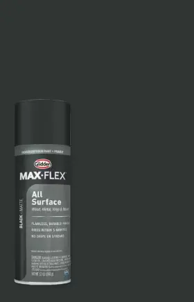 Gmf1011-54 Glidden Max Flex Matte Black Interior/exterior All Surface Spray Paint - 12 Oz